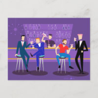 Retro Gay Bar Postcard