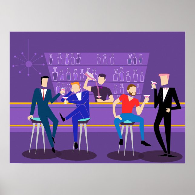 Retro Gay Bar Poster (Front)