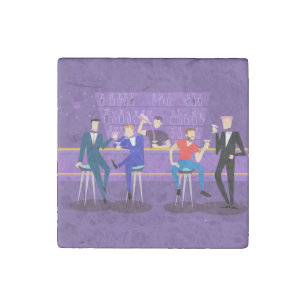 Retro Gay Bar Stone Magnet
