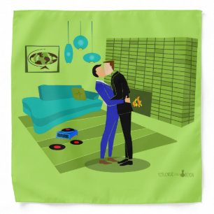 Retro Gay Couple in Love Bandana