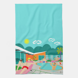 BEACH dish towel, Zazzle