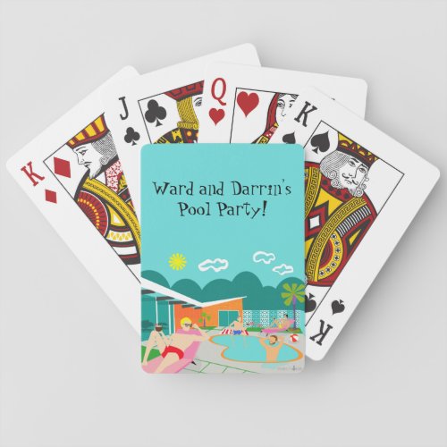 Retro Gay Pool Party Playing Cards