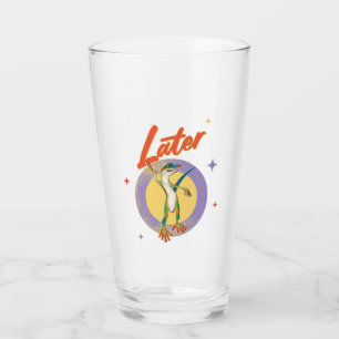 Retro Gecko Later Lazy Day Humor Glass