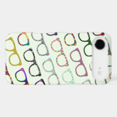 Retro Geek Hipster Glasses Pattern iPhone4S case (Back (Horizontal))