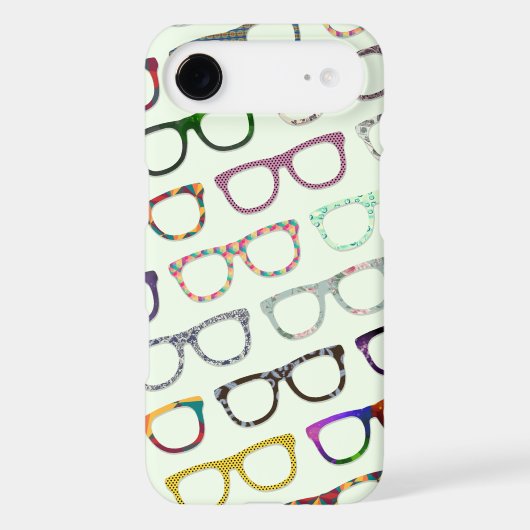 Retro Geek Hipster Glasses Pattern iPhone4S case (Back)