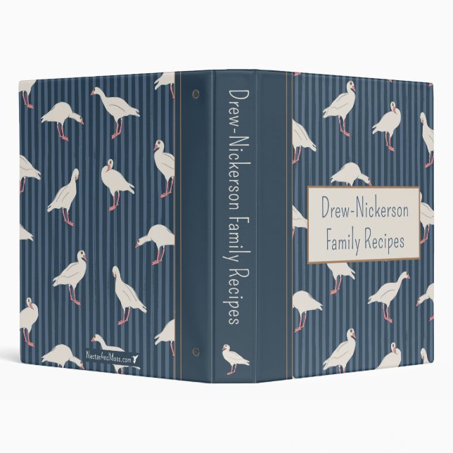 Retro Geese Recipe Binder (Background)