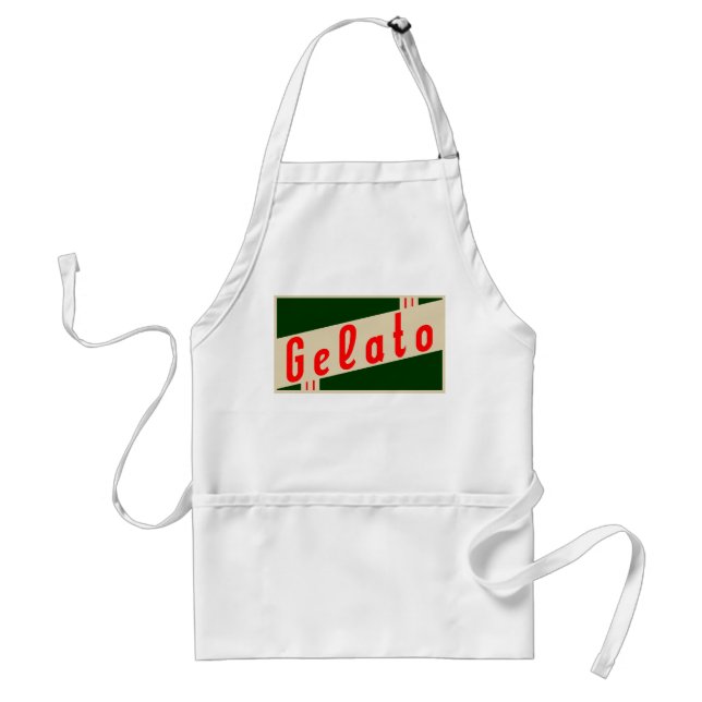 retro gelato adult apron (Front)