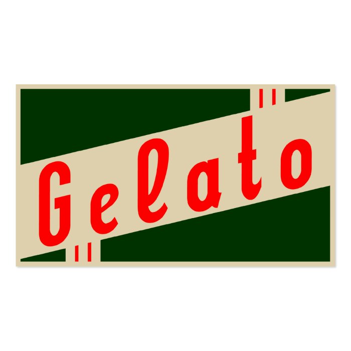 retro gelato business card template