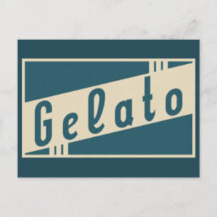 retro gelato postcard
