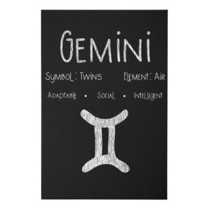 Retro Gemini Zodiac Sign Gift for Astrology Lover
