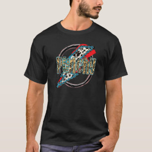 Retro Gemstone Punchy Cowhide Lightning Bolt Weste T-Shirt