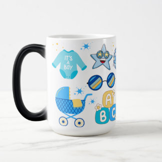Retro Gender Reveal It's a Boy Color Morph Mug