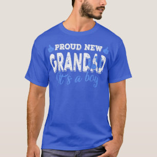 Retro Gender Reveal Proud New Grandad It's A Boy T-Shirt