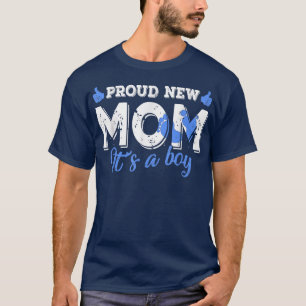 Retro Gender Reveal Proud New Mom It's A Boy T-Shirt