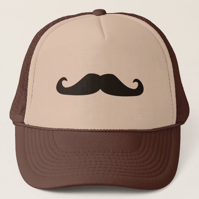 Retro gentelman mustaches illustration trucker hat (Front)