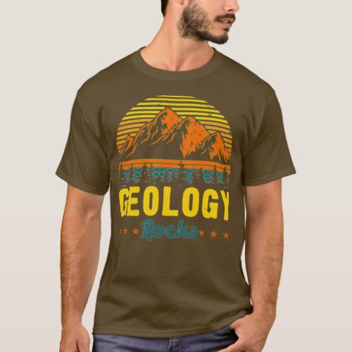 Retro Geology Rocks Rock Collector Funny Geologist T_Shirt