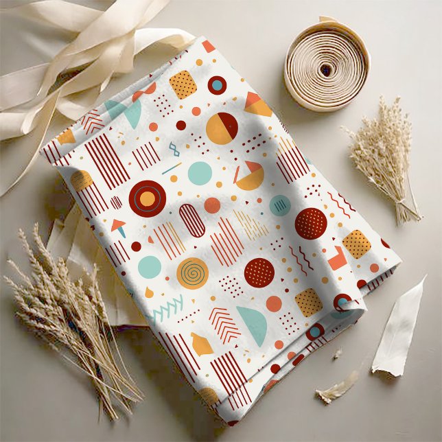 Retro Geometric Abstract Pat#5 Brick Gold ID1067 Fabric (Creator Uploaded)