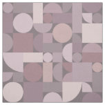 Retro Geometric Art Mauve Fabric