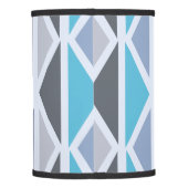Retro Geometric Art Triangles Turquoise Gray Lamp Shade (Back)