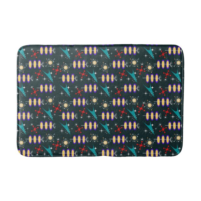 Retro Geometric Bath Mat (Front)