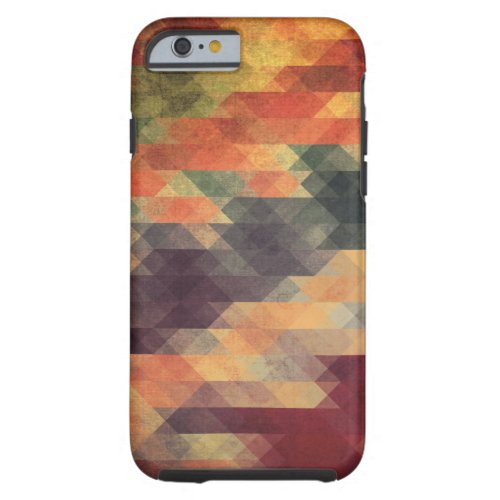 Retro Geometric Bold Stripes Worn Colors Tough iPhone 6 Case