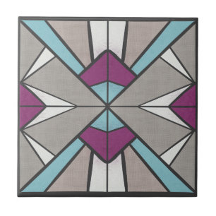 Retro Geometric Ceramic Tile