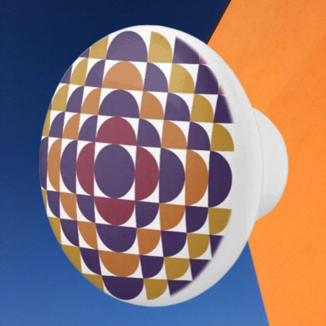Retro Geometric Circles Ceramic Knob (Creator Uploaded)