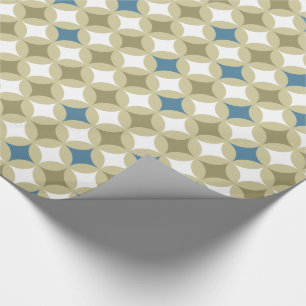 Retro Geometric Circles Pattern Wrapping Paper