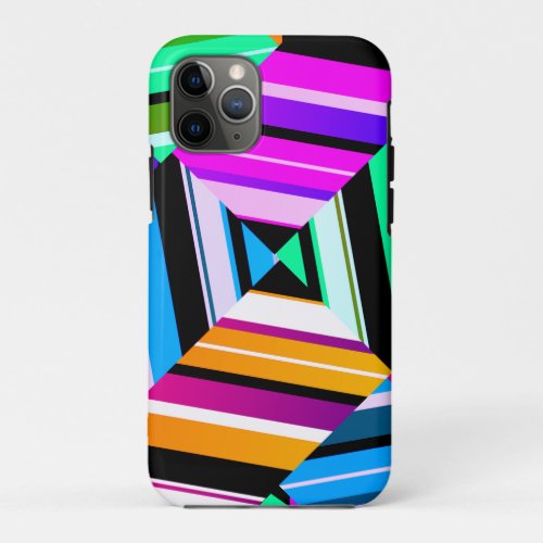 Retro geometric colorful pattern  iPhone 11 pro case