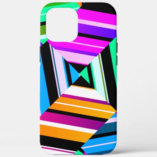 Retro geometric colorful pattern  iPhone 12 pro max case