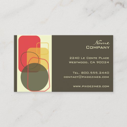 Retro Geometric Design/DIY background color! Business Card
