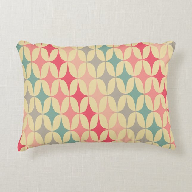 Retro Geometric: Diagonal Vintage Pattern. Accent Pillow (Front)