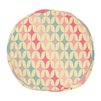 Retro Geometric: Diagonal Vintage Pattern. Pouf