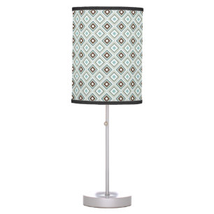 Retro Geometric Diamond Pattern Table Lamp