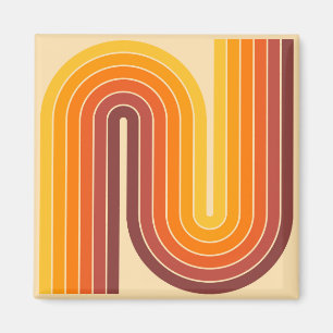 Retro Geometric Double Arch Design Magnet
