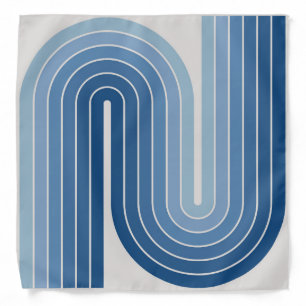 Retro Geometric Double Arch Design Poster Bandana