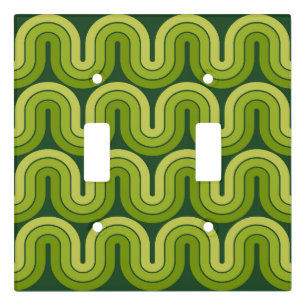Retro Geometric Gradient Wave Design Light Switch Cover