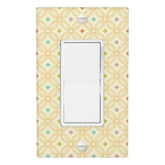 Retro Geometric Interlocking Circle Pattern Light Switch Cover