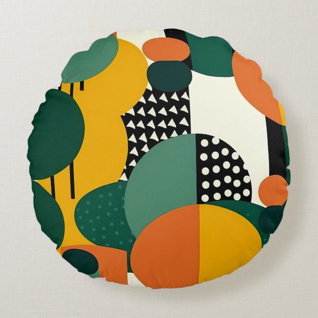 Retro Geometric Memphis Pillow (Front)