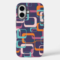 Retro Geometric Mid Century Shapes Art
