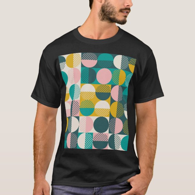 Retro geometric: modern vintage pattern. T-Shirt (Front)