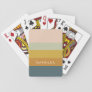 Retro Geometric Pastel Color Block Personalized Playing Cards