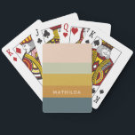 Retro Geometric Pastel Color Block Personalized Poker Cards<br><div class="desc">Retro Geometric Pastel Color Block Personalized Stationery Playing Cards</div>