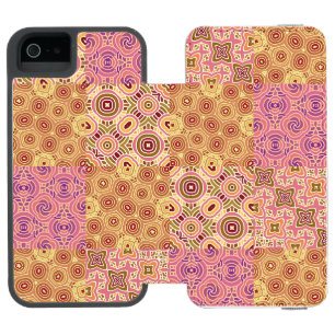 Retro Geometric Patchwork iPhone SE/5/5s Wallet Case