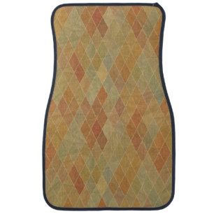 Retro geometric pattern 2 car mat