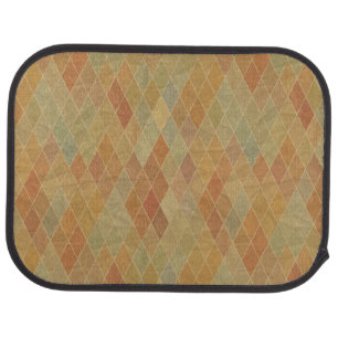 Retro geometric pattern 2 car mat