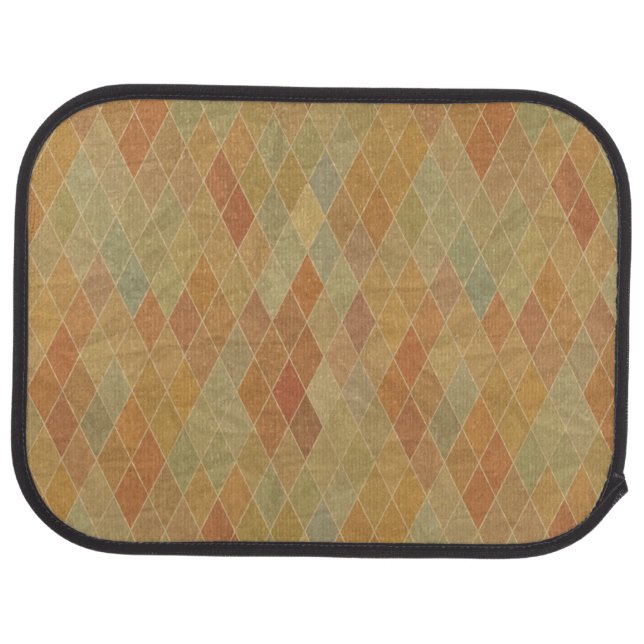 Retro geometric pattern 2 car mat (Rear)