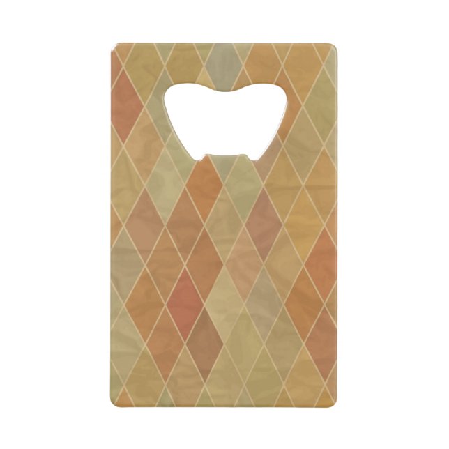 Retro geometric pattern 2 credit card bottle opener (Front)