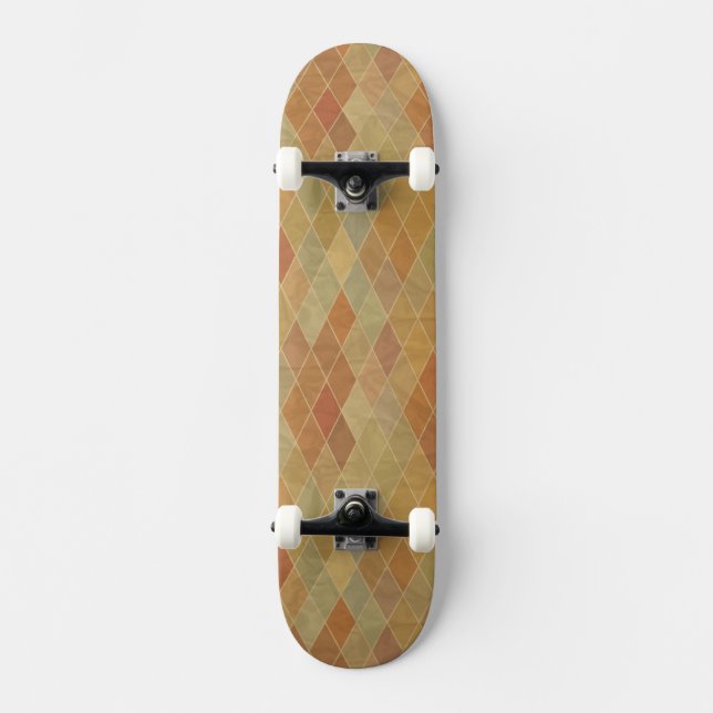 Retro geometric pattern 2 skateboard deck (Front)