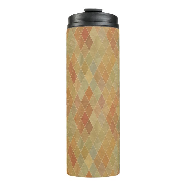 Retro geometric pattern 2 thermal tumbler (Front)